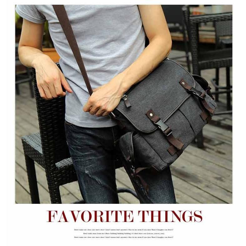 ショルダーバッグ メンズ 斜めがけ 2way 帆布 帆布バッグ キャンパス