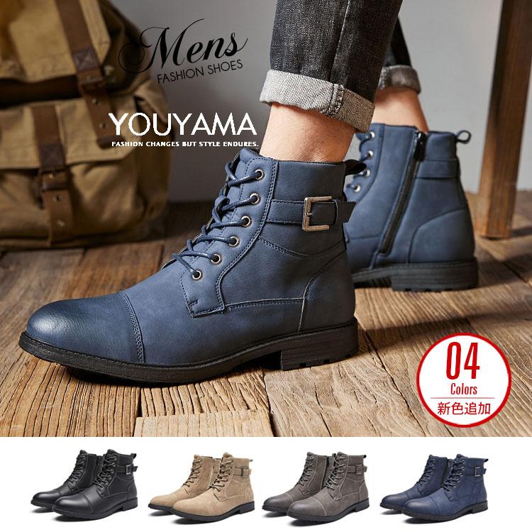 ワークブーツ メンズ 靴 メンズ靴 ショートブーツ シューズ PU革靴