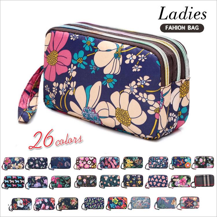 マルチポーチ レディース お財布バッグ スマホポーチ 化粧ポーチ かわいい コンパクト 印鑑ケース 大容量 小物入れ ラウンドファスナー マルチポーチ 散歩 Wb512 陽山ショッピング 通販 Yahoo ショッピング