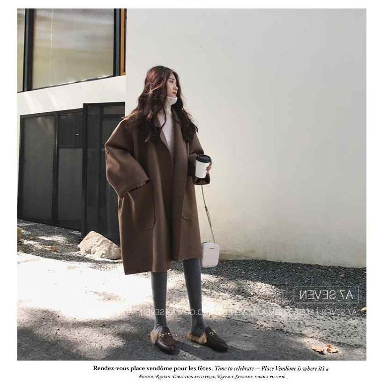 アウター コート チェスターコート ロング 無地 フェイクウール