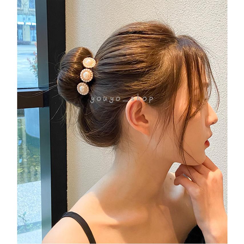 デフトバン シニヨンメーカー ヘアアレンジ お団子 黒 ヘアメーカー 髪留め 通販