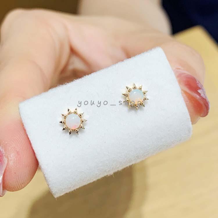 オパールピアス レーディスイヤリング S925シルバー アレルギー対策 