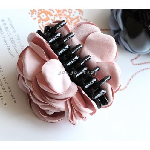バンスクリップ 花 大 ヘアアクセサリー ロータスモチーフ フラワー