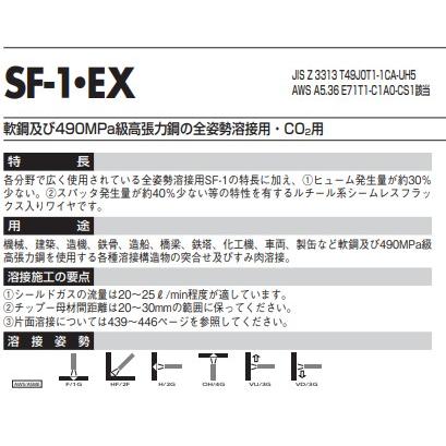 フラックス入りワイヤ　SF-1.EX 1.2mm 1箱(20kg)　日鉄溶接工業(旧日鉄住金)｜youzaiproshop｜02