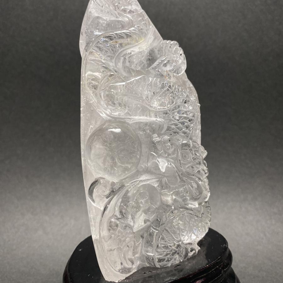天然水晶 五爪龍 彫刻 CHO041