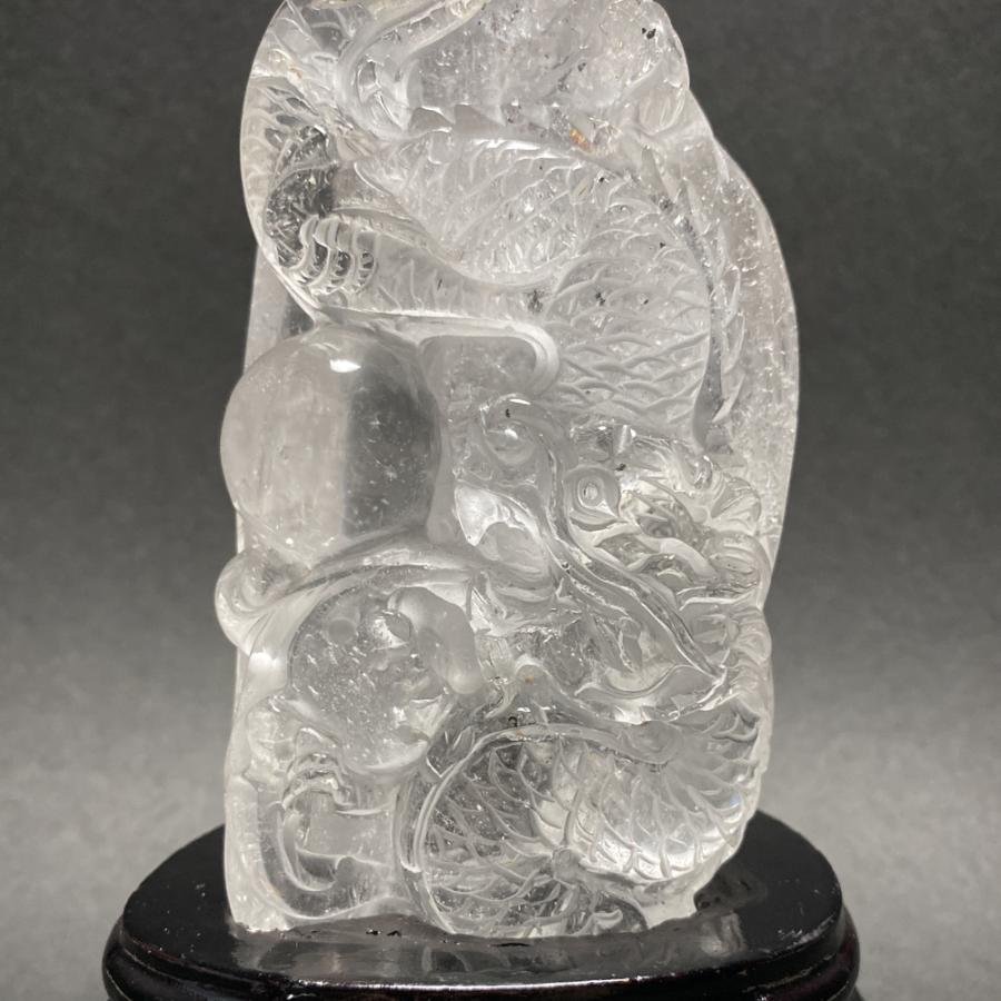 天然水晶 五爪龍 彫刻 CHO041