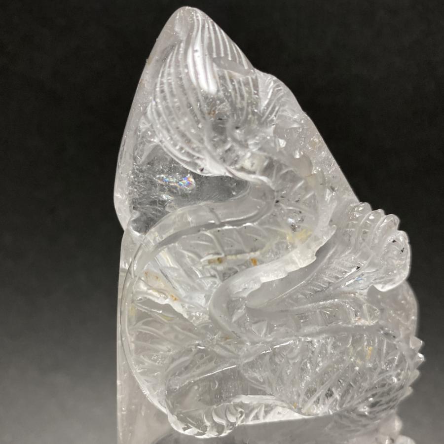 天然水晶 五爪龍 彫刻 CHO041