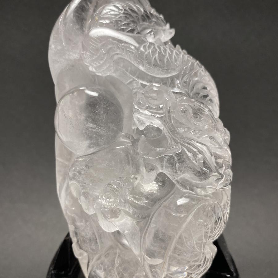 天然水晶 五爪龍 彫刻 CHO044