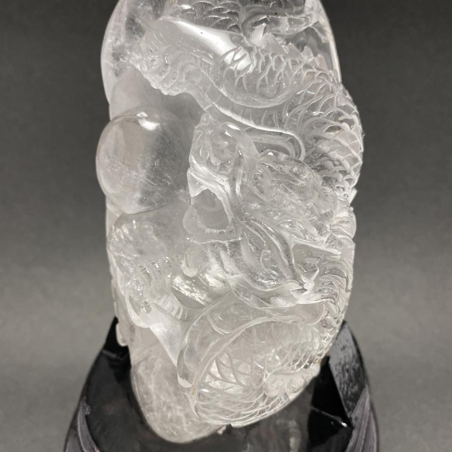 天然水晶 五爪龍 彫刻 CHO044