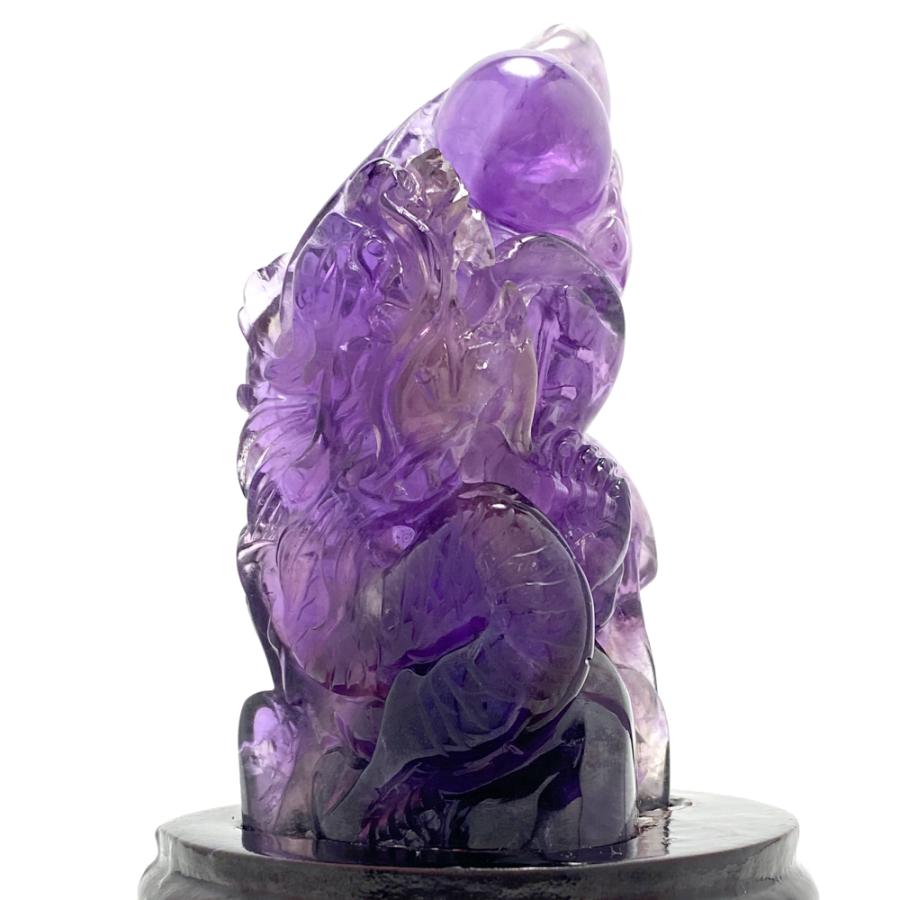 アメジスト　紫水晶　彫刻　瓢箪　置物　玉石 アメジスト紫水晶彫刻瓢箪置物玉石