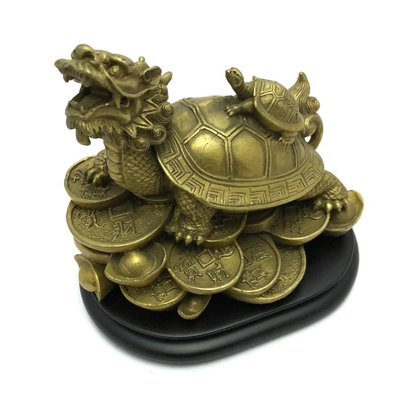 龍亀の置物 中サイズ 古銅色 台座付 ロングイ : 陽和堂 - 通販 - Yahoo