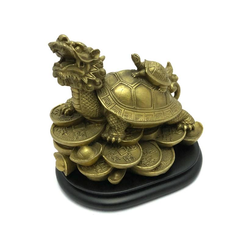龍亀の置物 中サイズ 古銅色 台座付 ロングイ : 陽和堂 - 通販 - Yahoo