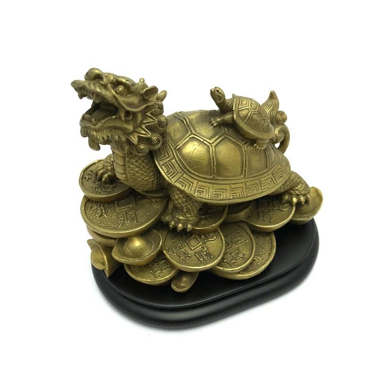 龍亀の置物 中サイズ 古銅色 台座付 ロングイ : 陽和堂 - 通販 - Yahoo