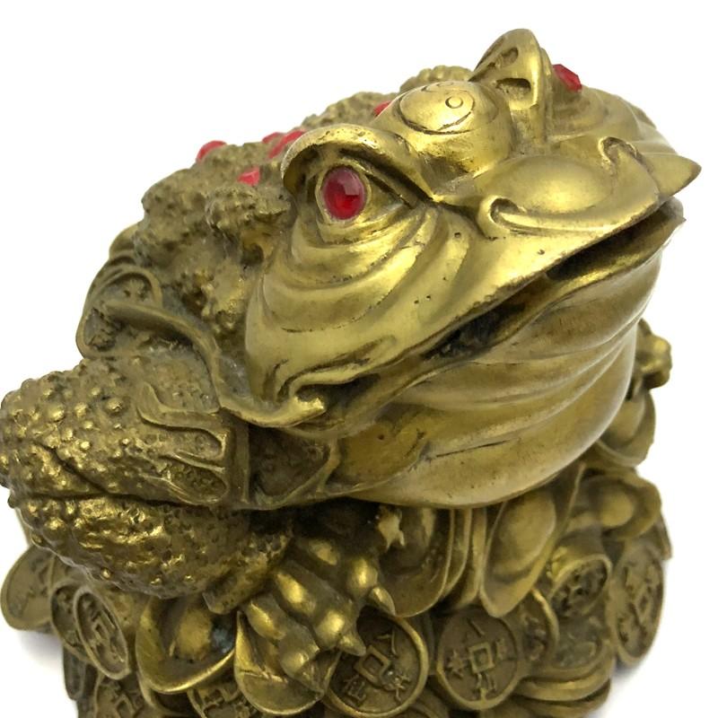 蟾蜍の置物 三本脚の蛙 大 カエル : 陽和堂 - 通販 - Yahoo