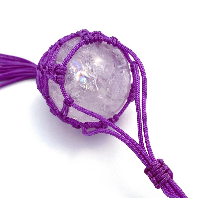 紫ネット入り水晶 袋入り水晶玉 : 陽和堂 - 通販 - Yahoo!ショッピング