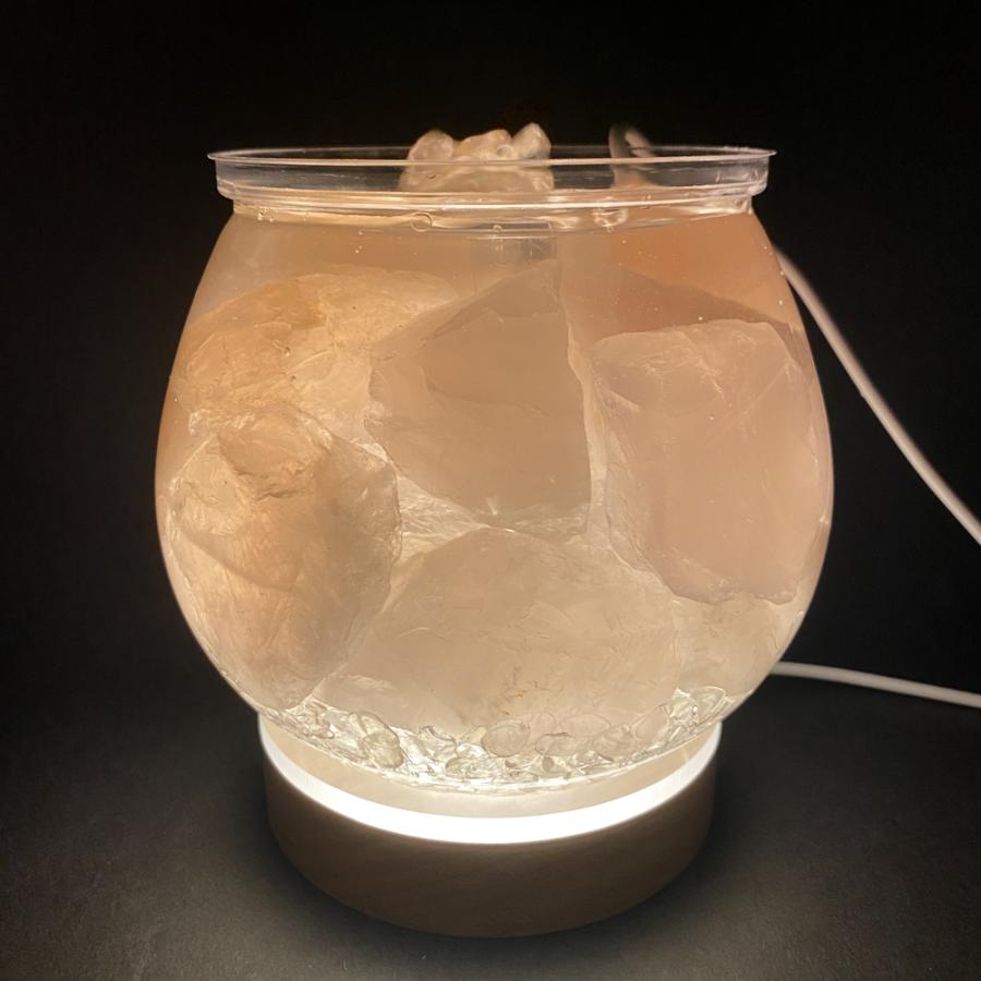 パワーストーン噴水　ローズクォーツラフ　水晶丸玉無し_2