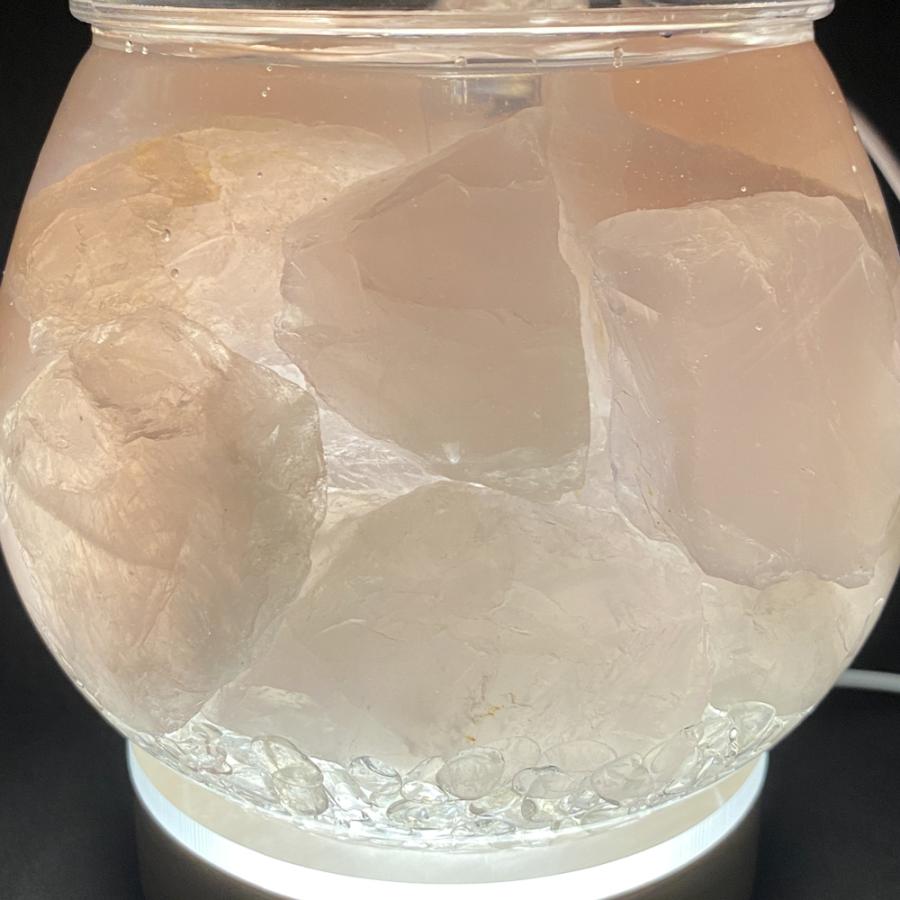 パワーストーン噴水　ローズクォーツラフ　水晶丸玉無し_5
