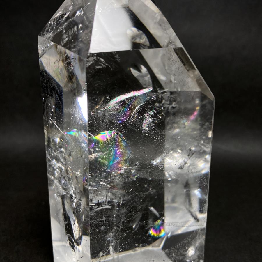 レインボー水晶六角柱 水晶ポイント 694g |  | 15