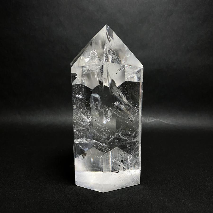 レインボー水晶六角柱 水晶ポイント 694g |  | 02