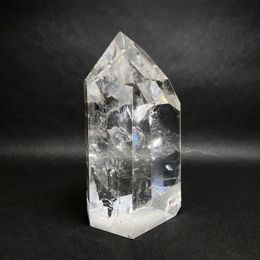 レインボー水晶六角柱 水晶ポイント 694g |  | 03