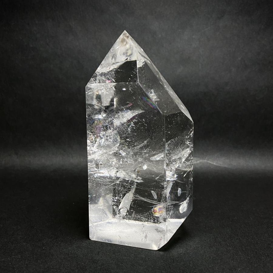 レインボー水晶六角柱 水晶ポイント 694g |  | 04