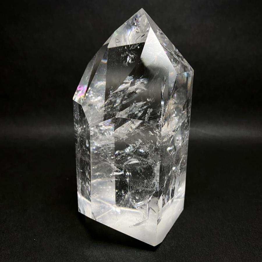 レインボー水晶六角柱 水晶ポイント 694g |  | 06