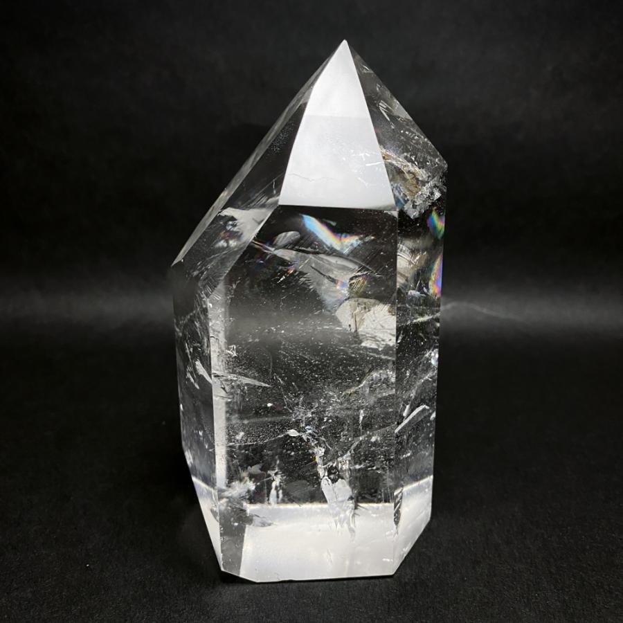 レインボー水晶六角柱 水晶ポイント 694g |  | 07