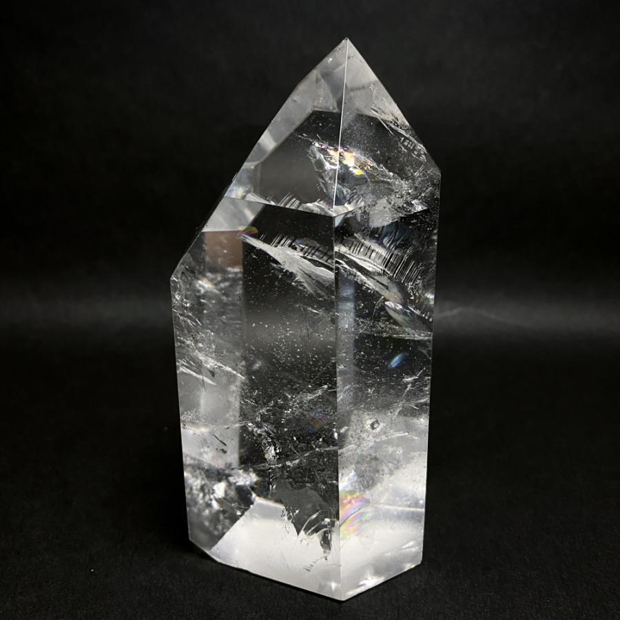 レインボー水晶六角柱 水晶ポイント 694g |  | 08