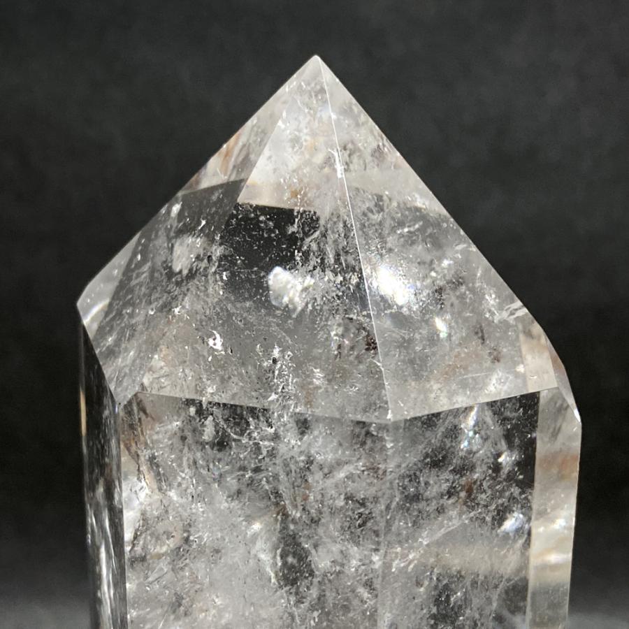 レインボー入り 水晶六角柱 水晶ポイント 700g |  | 12