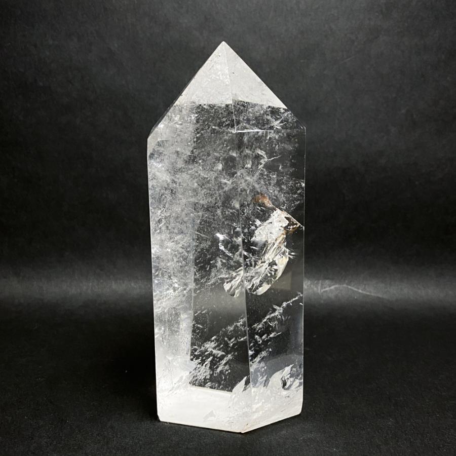 レインボー入り 水晶六角柱 水晶ポイント 700g |  | 03