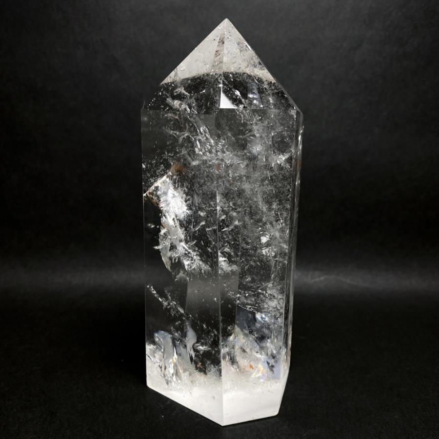 レインボー入り 水晶六角柱 水晶ポイント 700g |  | 06