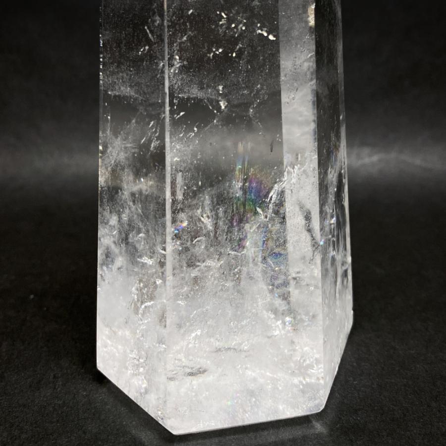 レインボー入り 水晶六角柱 水晶ポイント 479g |  | 13