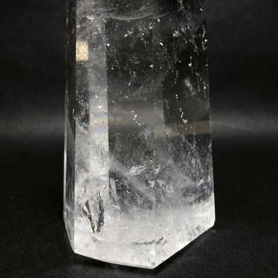 レインボー入り 水晶六角柱 水晶ポイント 479g |  | 14