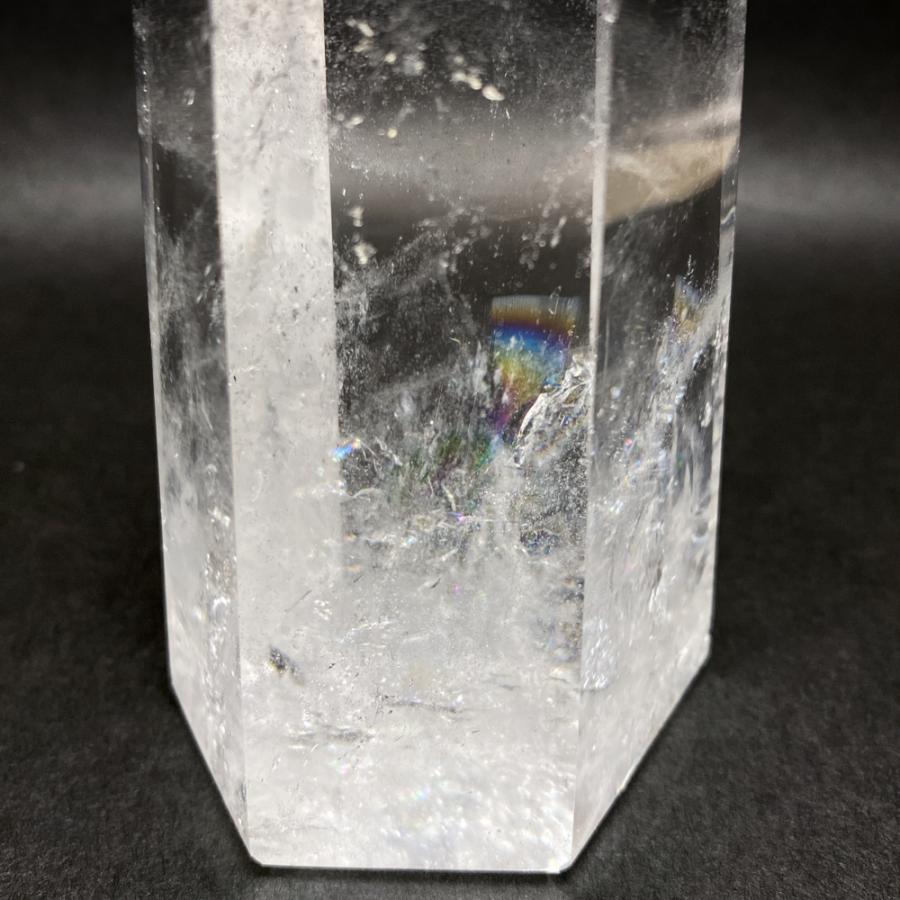 レインボー入り 水晶六角柱 水晶ポイント 479g |  | 15