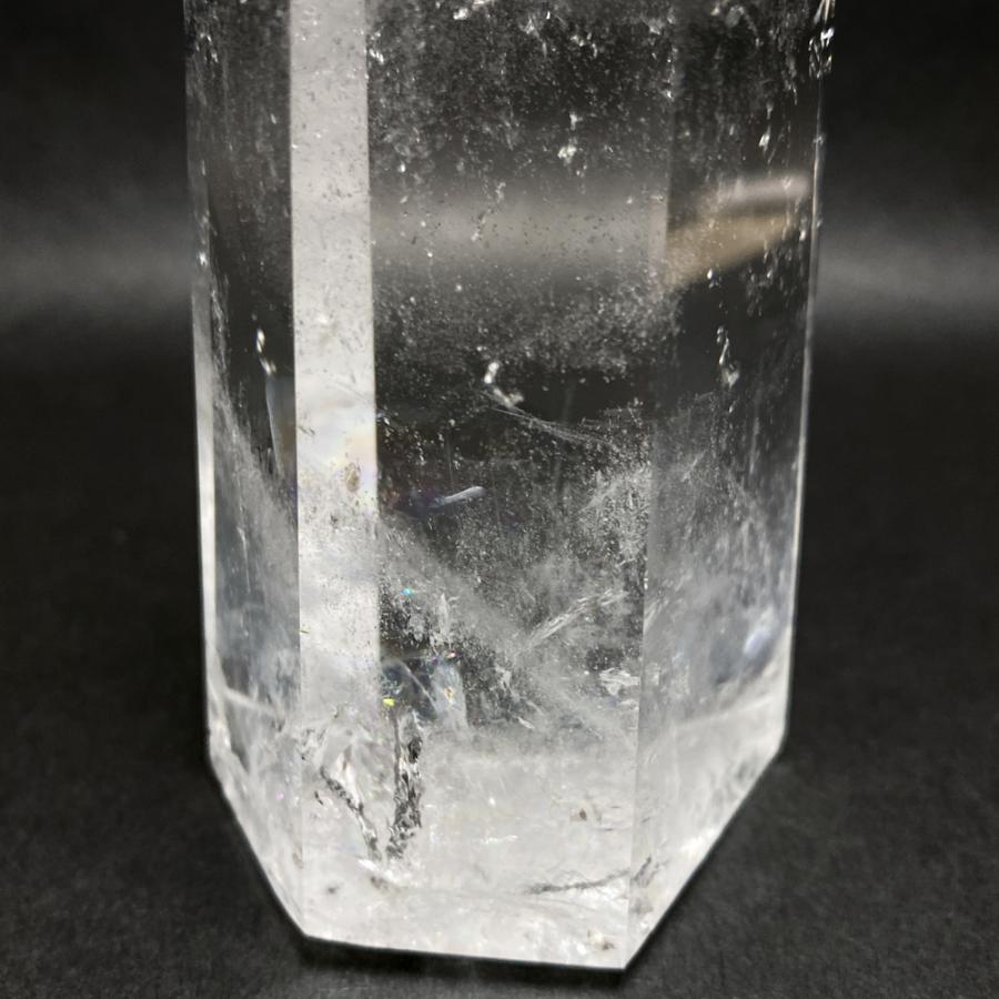 レインボー入り 水晶六角柱 水晶ポイント 479g |  | 16