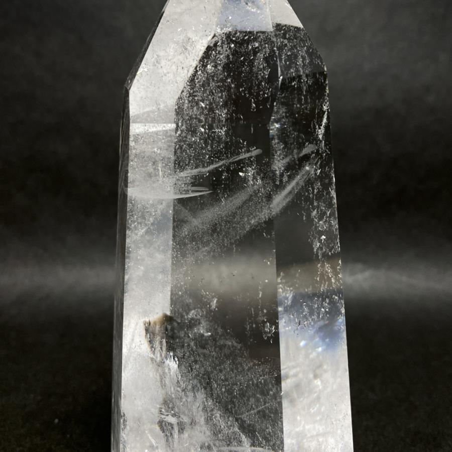 レインボー入り 水晶六角柱 水晶ポイント 479g |  | 17