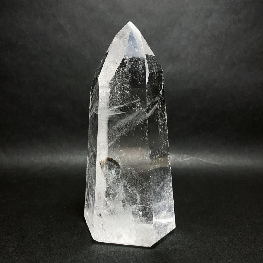 レインボー入り 水晶六角柱 水晶ポイント 479g |  | 01