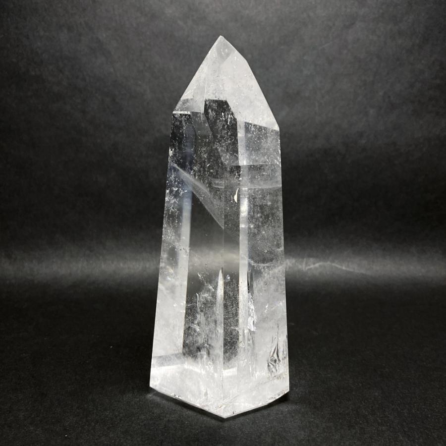 レインボー入り 水晶六角柱 水晶ポイント 479g |  | 03