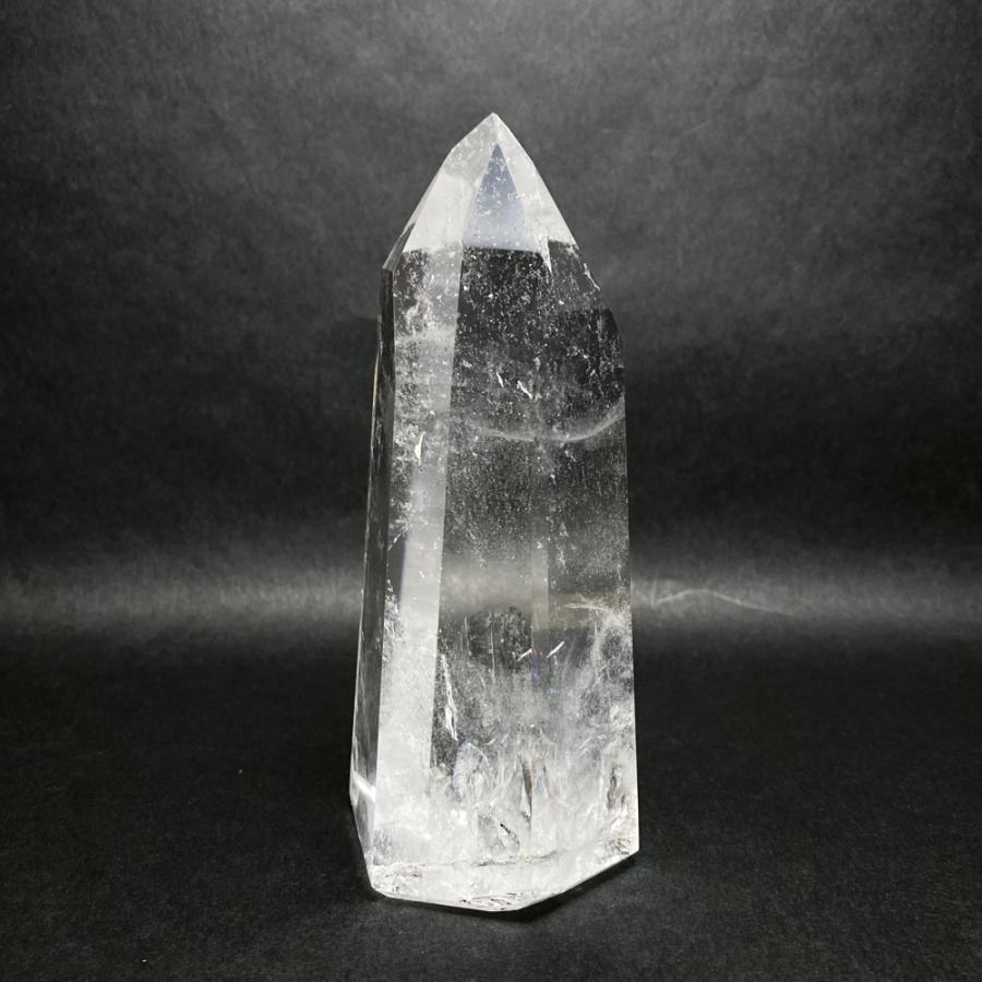 レインボー入り 水晶六角柱 水晶ポイント 479g |  | 04