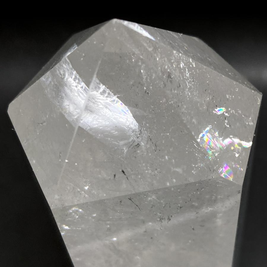 レインボー入り 水晶六角柱 水晶ポイント 686g |  | 12