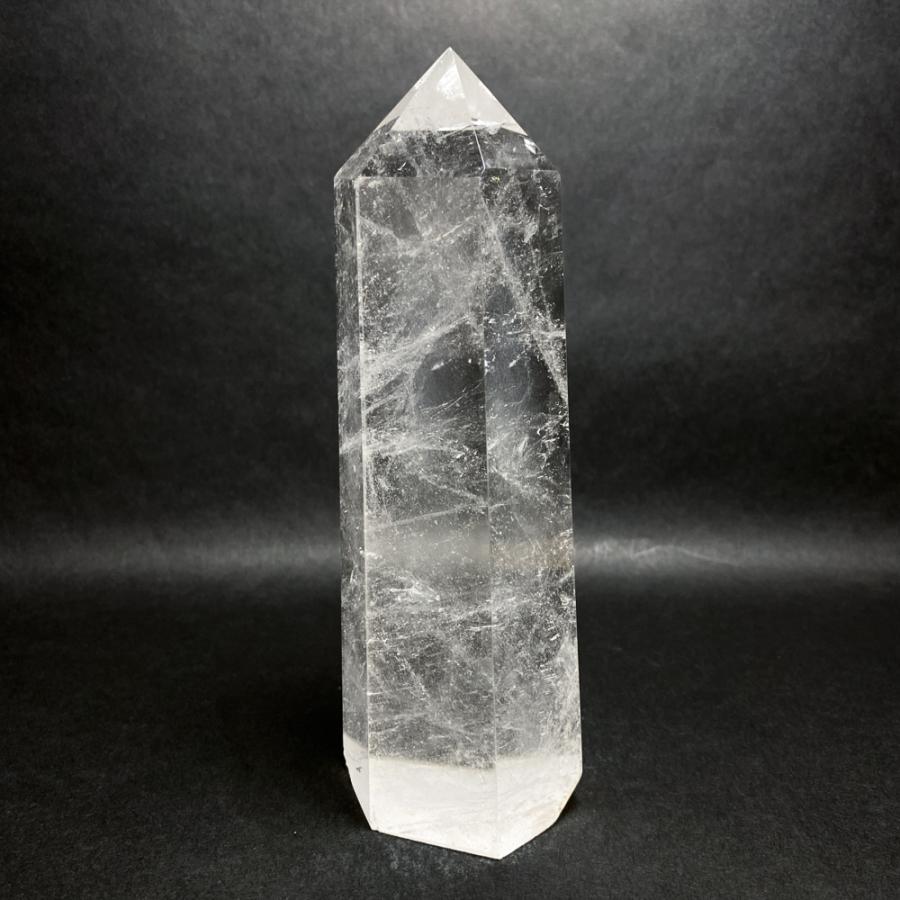 レインボー入り 水晶六角柱 水晶ポイント 686g |  | 01