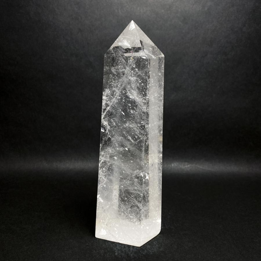 レインボー入り 水晶六角柱 水晶ポイント 686g |  | 04