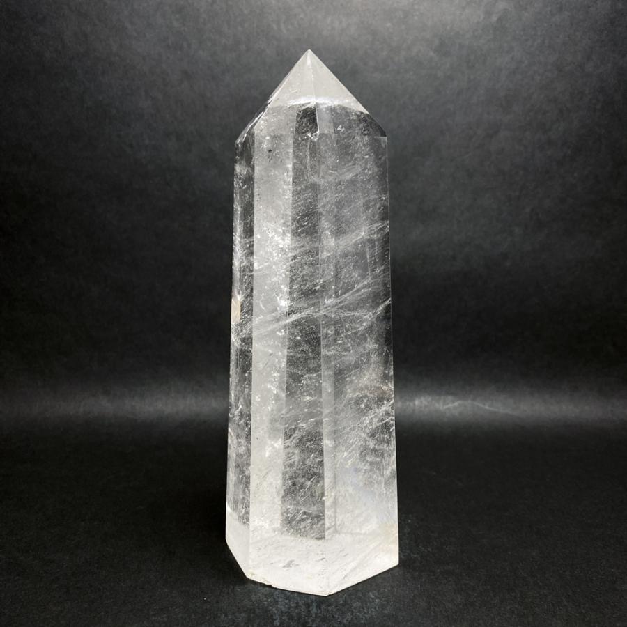 レインボー入り 水晶六角柱 水晶ポイント 686g |  | 06