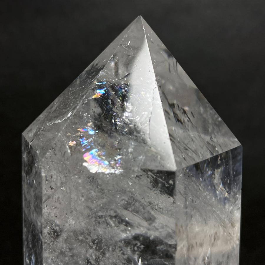 レインボー入り 水晶六角柱 水晶ポイント 846g |  | 12