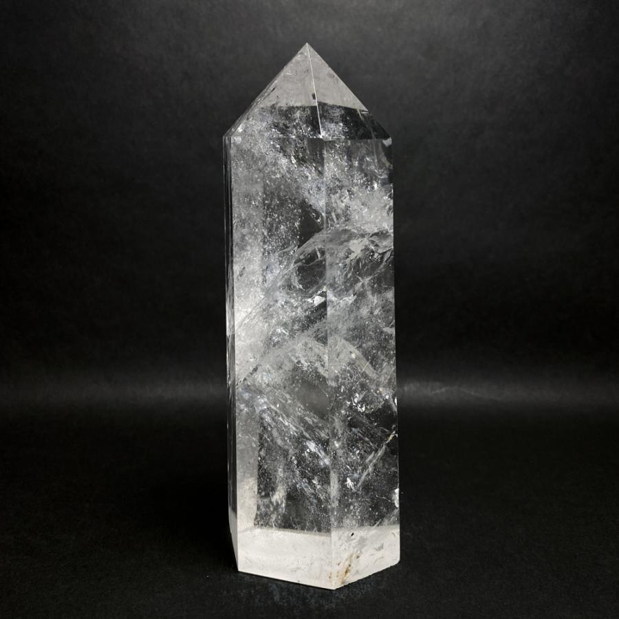 レインボー入り 水晶六角柱 水晶ポイント 846g |  | 01