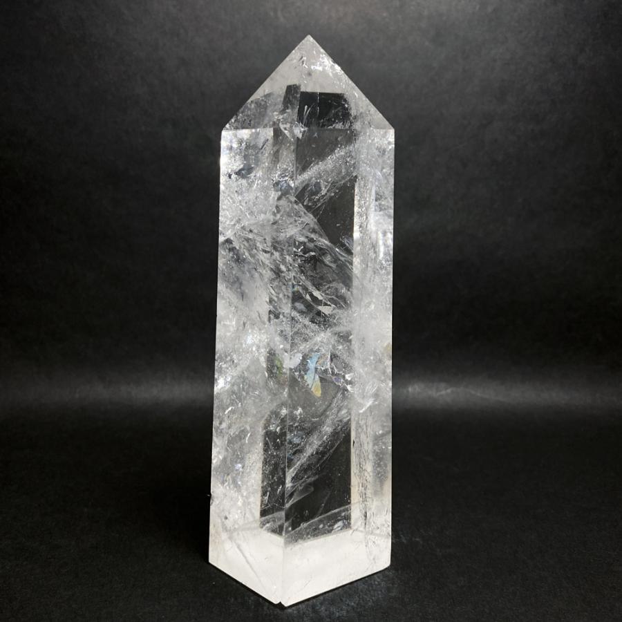 レインボー入り 水晶六角柱 水晶ポイント 846g |  | 03