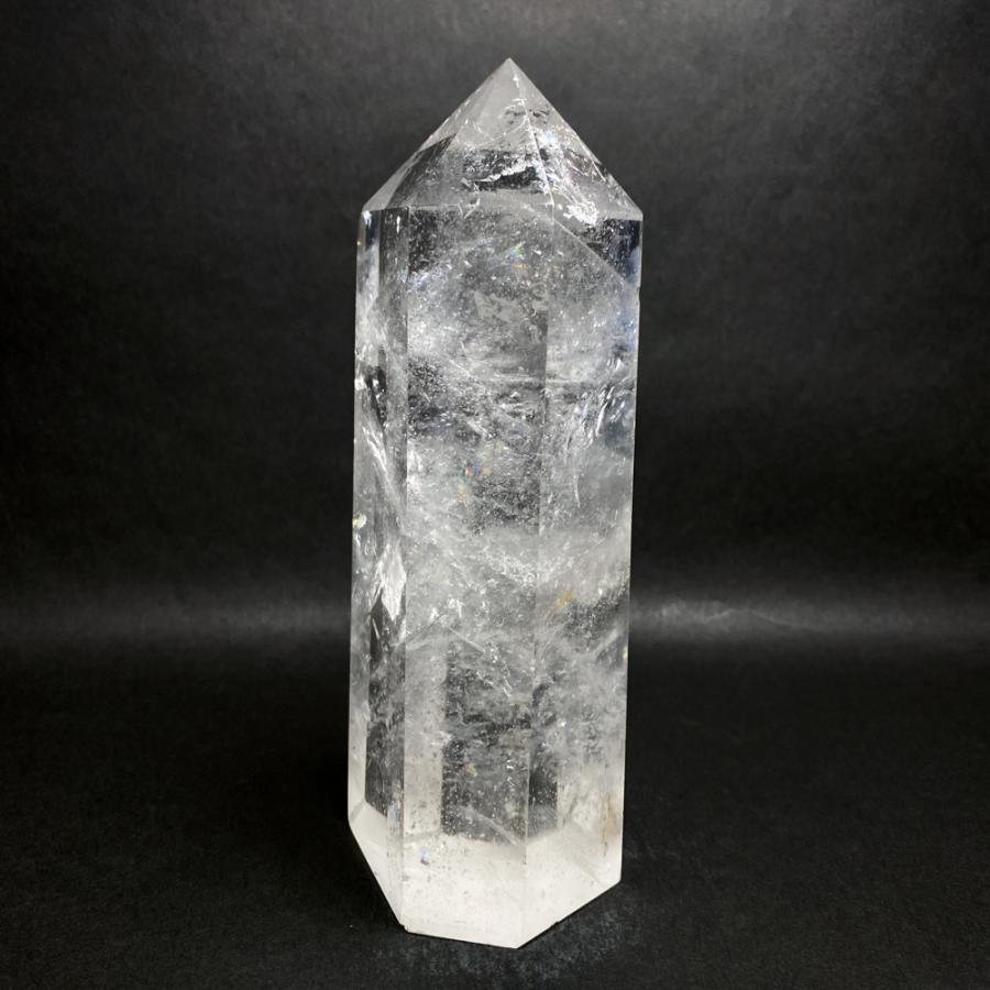 レインボー入り 水晶六角柱 水晶ポイント 846g |  | 05