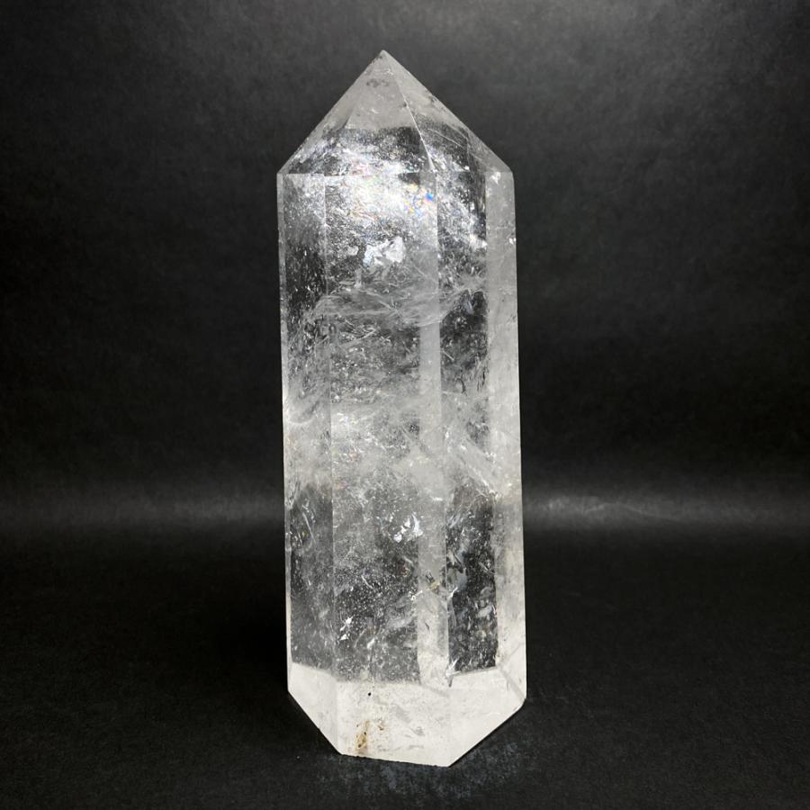 レインボー入り 水晶六角柱 水晶ポイント 846g |  | 06