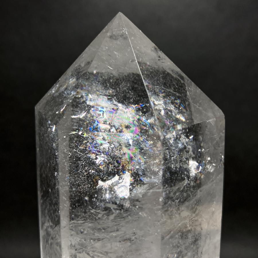 レインボー入り 水晶六角柱 水晶ポイント 846g |  | 08