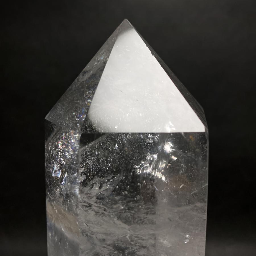 レインボー入り 水晶六角柱 水晶ポイント 846g |  | 09